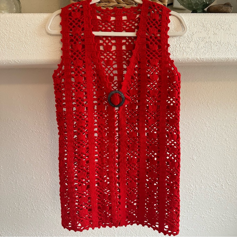 Handmade Crochet Open Vent Tunic